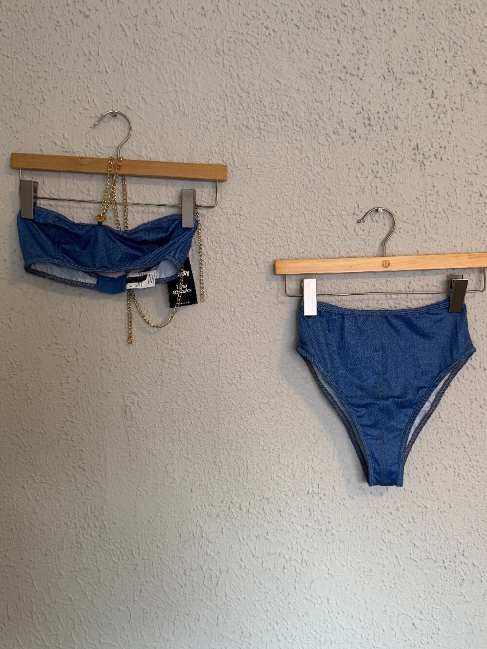 Lana Rhoades Collab Denim Print Chain Bikini/Lingerie